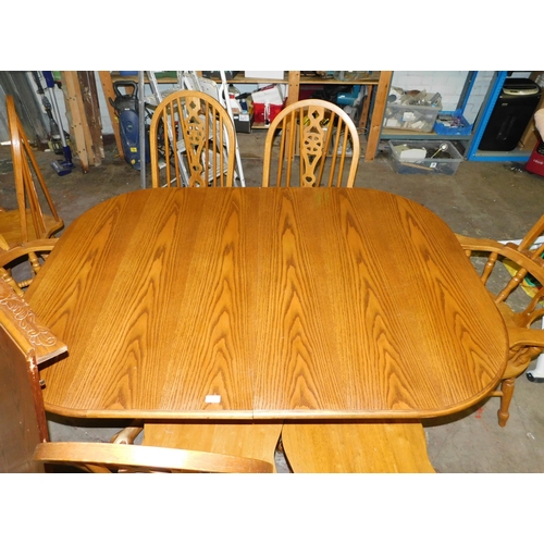 273A - Large extending table and six chairs