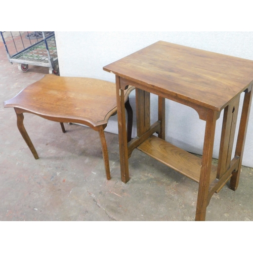 277 - Oak coffee table and occasional table