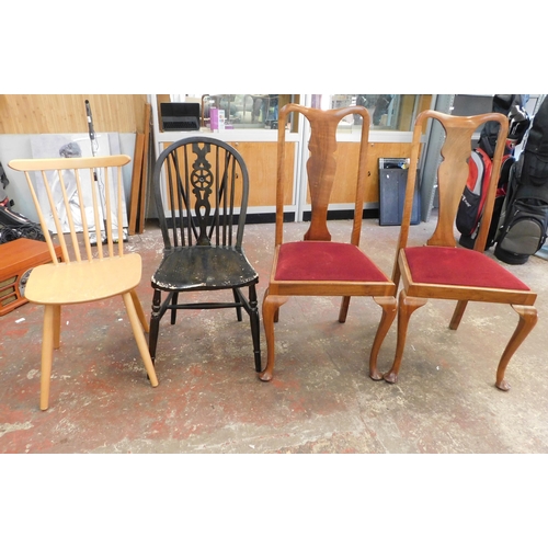 278 - Four assorted dining chairs