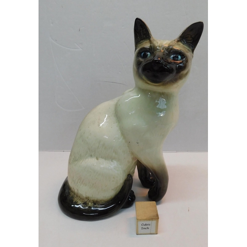 313 - Vintage Beswick Siamese cat - approx. 10