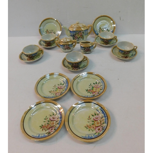 317 - Miniature oriental teaset - stamped 'foreign'