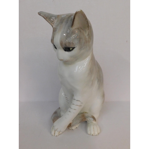 330 - Large Italian ceramic cat - approx. 13