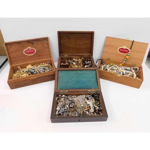 354 - Four jewellery boxes with contents