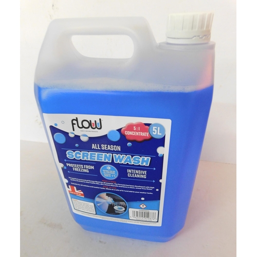 4 - Unopened 5L 'flow all season' screen wash concentrate