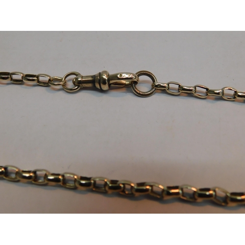 403 - 9ct Gold belcher chain with dog clip clasp - weight 9.3g, 18