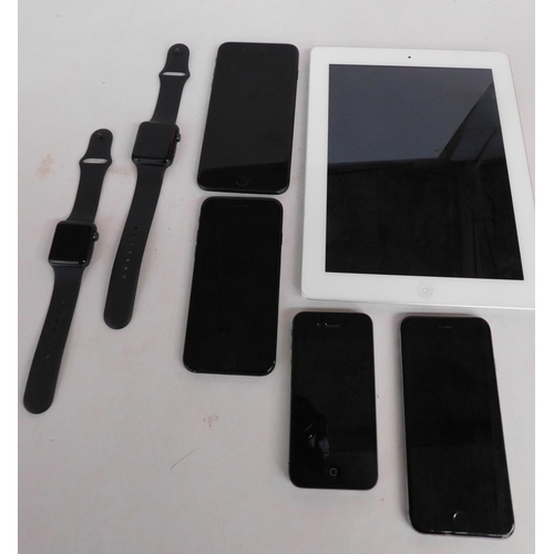 72 - 2x Apple watches, 4x iPhones and 1x tablet - (for parts/repair)