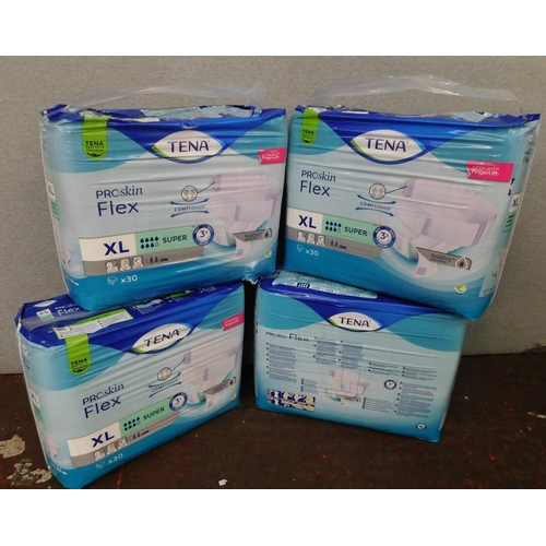 84 - 4x packs of Tena pads - XL super