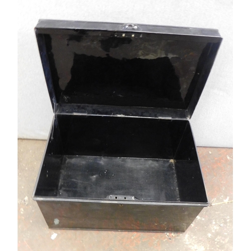 100 - Large metal security box - no key