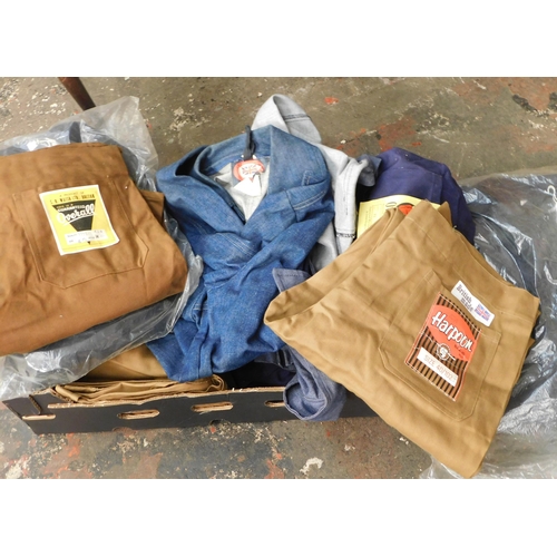 110 - Box of vintage (unused) workwear etc.