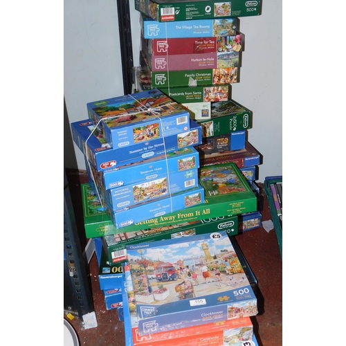 155 - Large collection of jigsaws - incl. six unopened