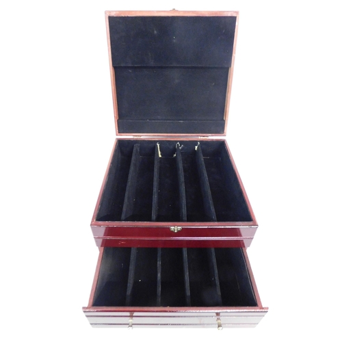 157 - Wooden box with compartments