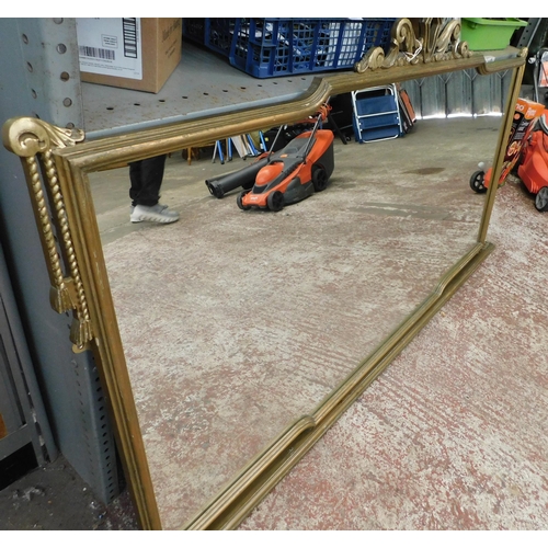 208 - Large gilt framed mirror - approx. 6' x 3'