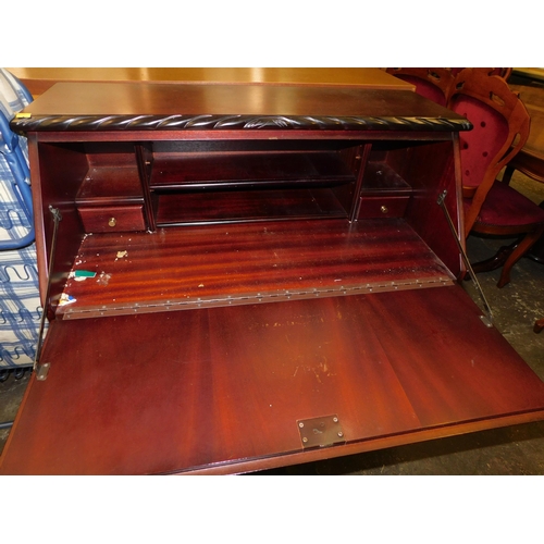 275 - Mahogany bureau - three drawer