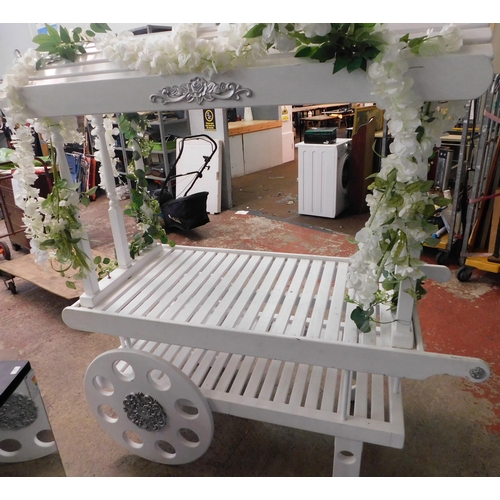 295A - Large Wooden market trader style cart - ideal for weddings, fetes etc