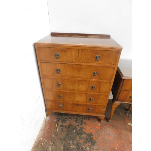 48 - Vintage set of two over four drawers