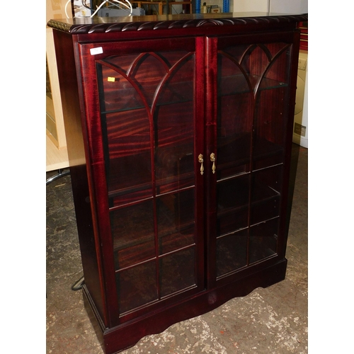 52 - Mahogany glass fronted cupboard