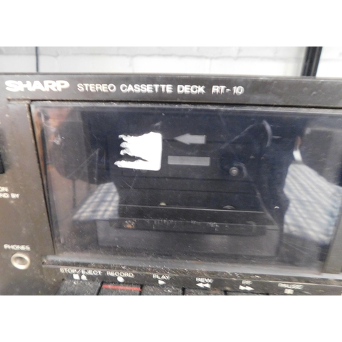 66 - Sharp stacking system, tuner, amp and cassette deck - unchecked