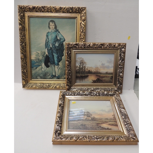 78 - Three gold gilt framed prints