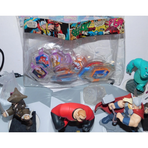 143 - Collection of Disney Infinity figures, pads etc