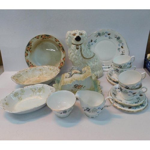 384 - Selection of vintage and antique ceramics - incl. Colclough tea set, Henry Alcock, Royal Doulton Spa... 