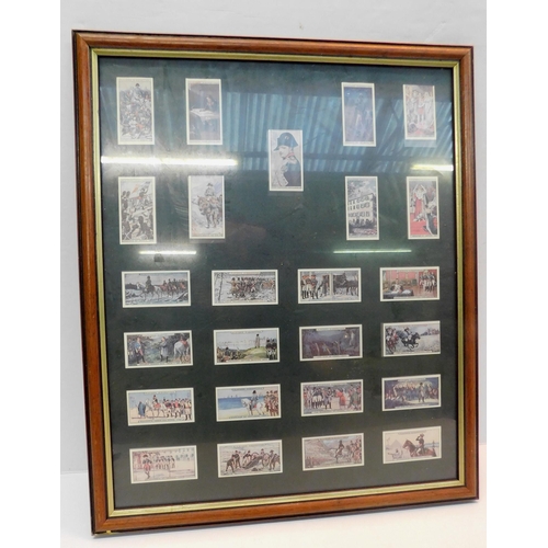 394 - Framed 'Napoleon' cigarette cards