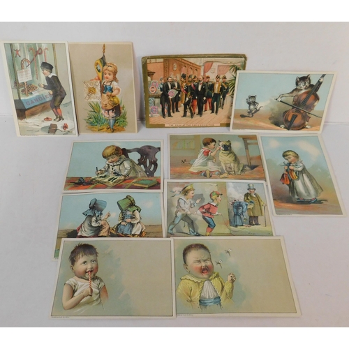 447 - Ten Victorian trade cards - incl. Huntley-Packer