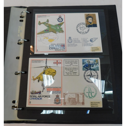 477 - Album of RAF American pilots stamps - some signed