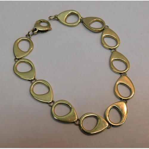 556 - 9ct Gold link bracelet - 7 3/4