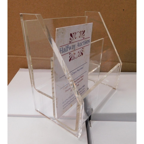 143 - 50 Perspex business card holders - boxed/new