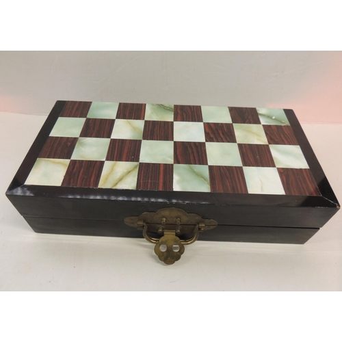 354 - Napoleon chess set in mother of pearl box