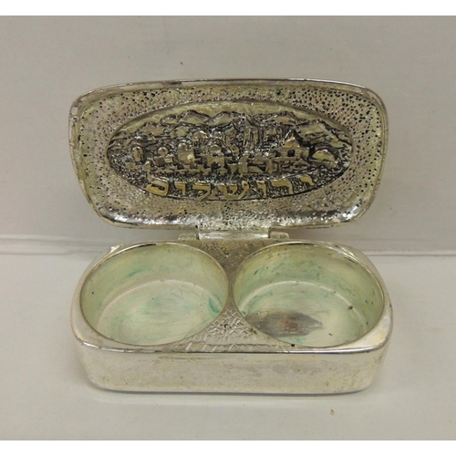 423 - Shabbat candle holder (Jewish) - silver marked 925