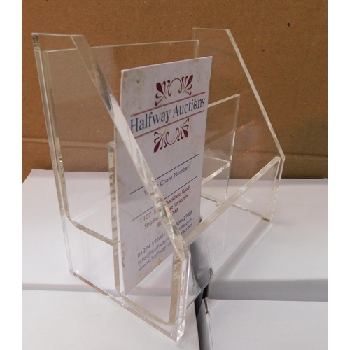 55 - 50 Perspex business card holders - boxed/new