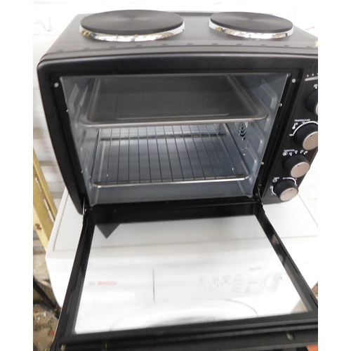 164 - Netta table top convection oven, grill and twin hob - unchecked