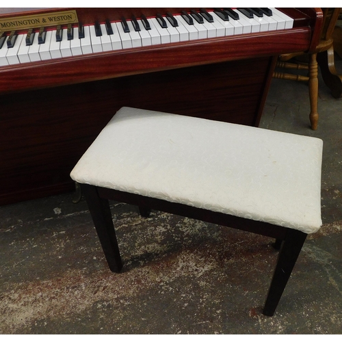 187 - Monington & Weston upright piano and piano stool