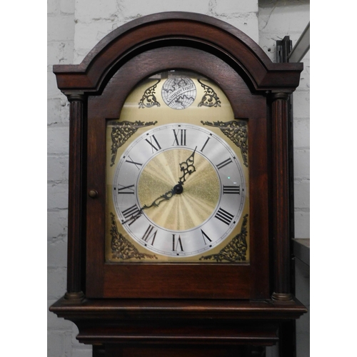 201 - Tempus Fugit grandfather clock with weights and pendulum