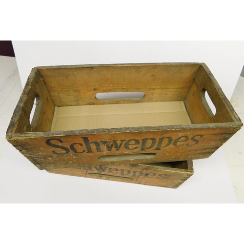 276 - Two Schwepps wooden crates