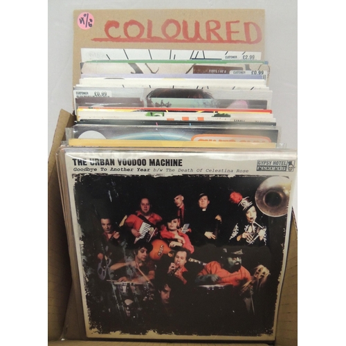 340 - Box of coloured vinyl singles