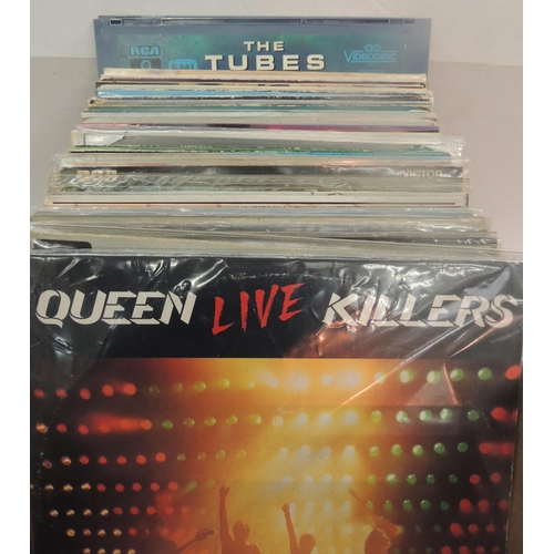 359 - Approx. 60 LPs - incl. Bowie, Deep Purple, Beatles, Queen, Spirit, Dire Straits and Tubes laser disc