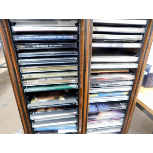 207 - CD rack with contents