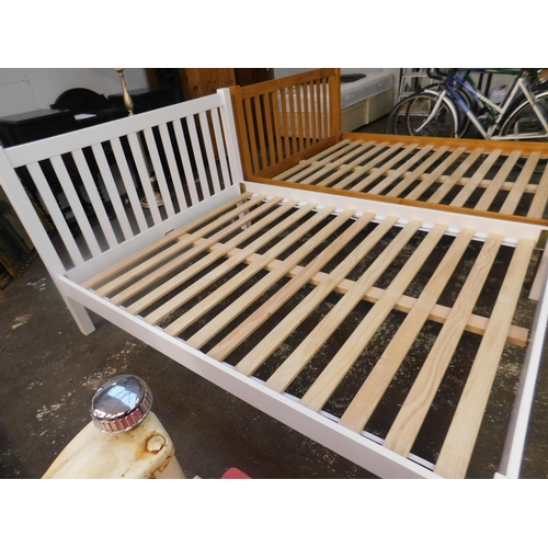 223A - White double bed frame 54