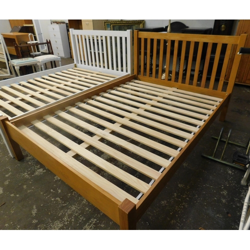 230A - Beech double bed frame 54