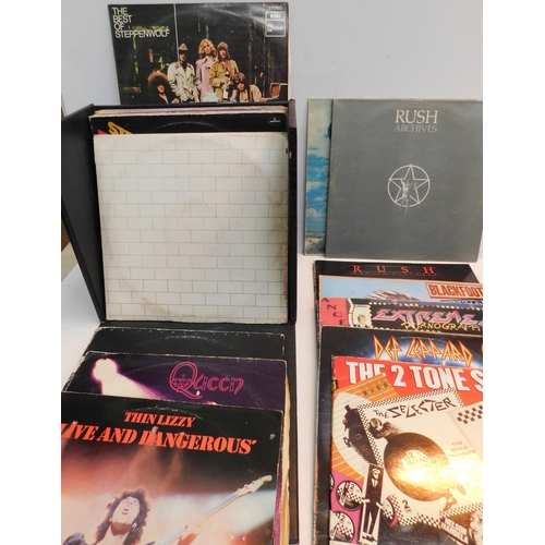 268 - Box of Rock Prog LPs - incl. Queen, Rush, Led Zeppelin