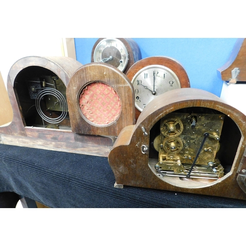 274 - Collection of mantle clocks - for spares/repairs