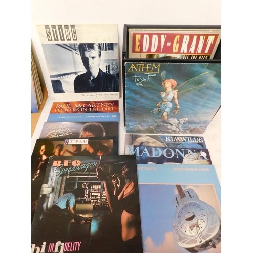 327 - Box of 80s LPs - incl. Duran Duran, Madness, Police, Madonna