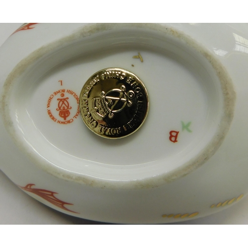 351 - Royal Crown Derby duck with gold stopper