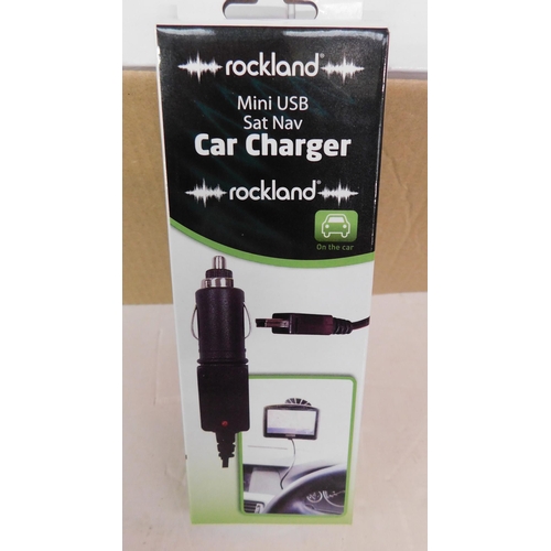 44 - Eight boxes of Rockland Mini USB car chargers