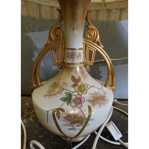 50 - Ceramic base 'Old Hall'  table lamp and two others