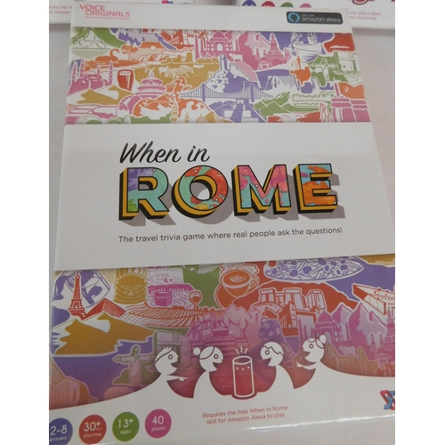 69 - Three new and sealed 'When in Rome' Alexa travel trivia game