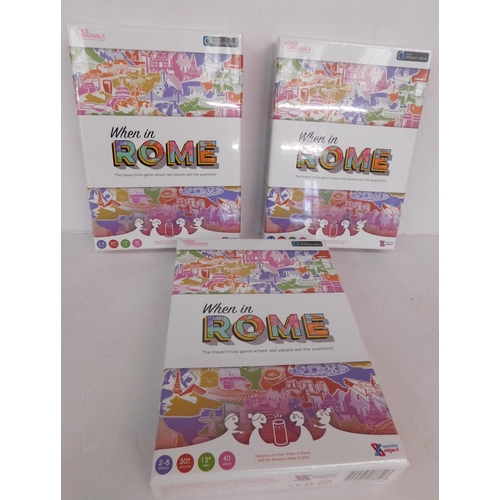 69 - Three new and sealed 'When in Rome' Alexa travel trivia game