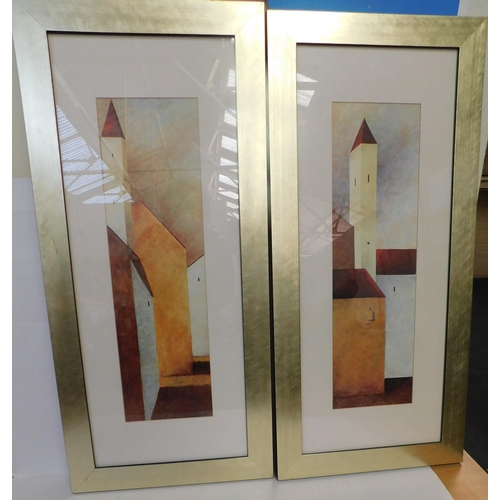 439 - Pair of framed prints - approx. 34